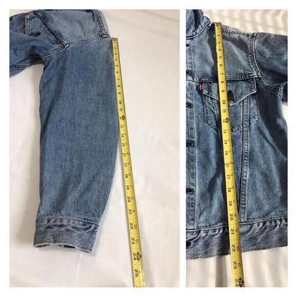 Levi’s Jean Jacket Big E Trucker Style Jacket Button J02 Vintage 80-90’s Size 38 - Picture 12 of 16